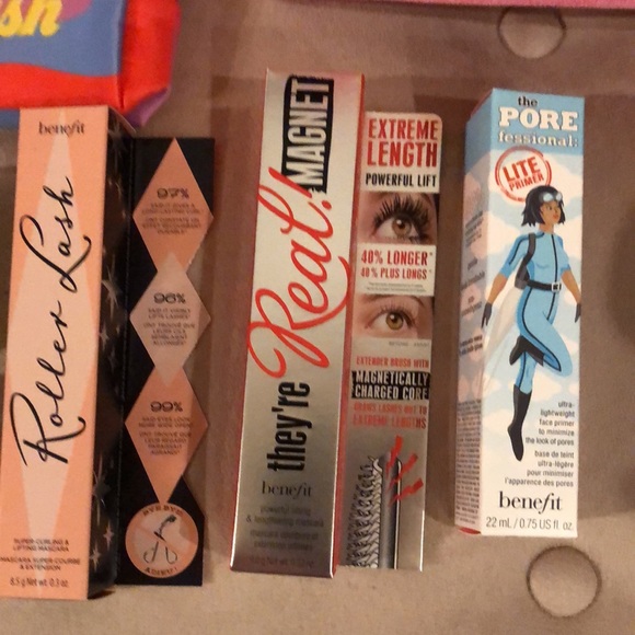 Benefit Other - NEW Benefit cosmetics, 5 full size products with makeup bag,